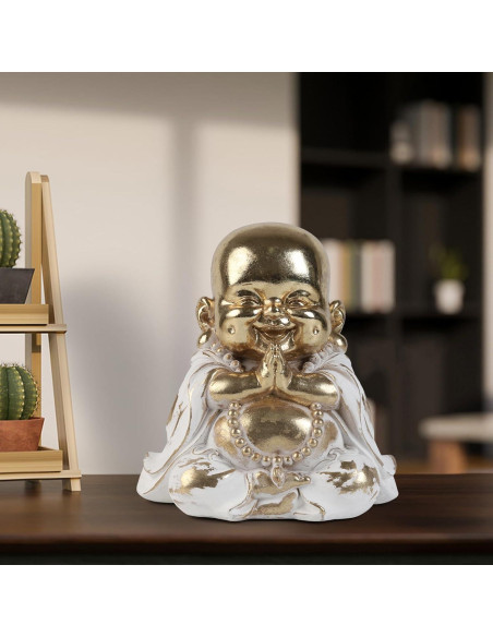 Estatua de Buda Maitreya Dorado 20.8 cm - Suoedd