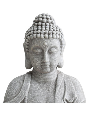 Estatua de Buda Sunjoy 50.8 cm de Arcilla Antiguo para Jardín