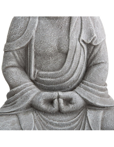 Estatua de Buda Sunjoy 50.8 cm de Arcilla Antiguo para Jardín