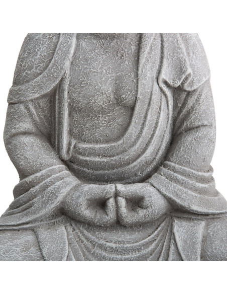 Estatua de Buda Sunjoy 50.8 cm de Arcilla Antiguo para Jardín