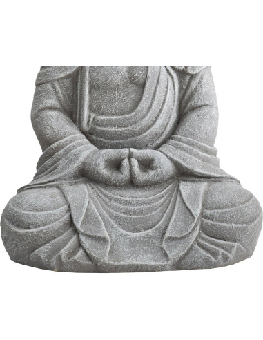 Estatua de Buda Sunjoy 50.8 cm de Arcilla Antiguo para Jardín
