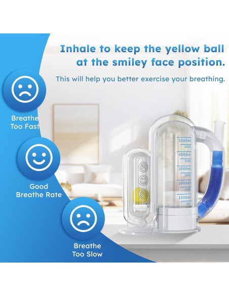 Espirometro de Incentivo Aimery - Entrenador de Respiración