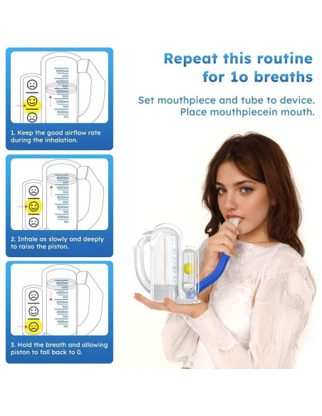 Espirometro de Incentivo Aimery - Entrenador de Respiración