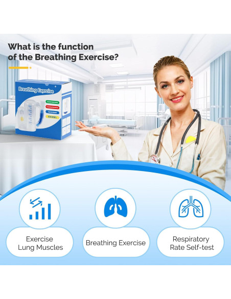 Espirometro de Incentivo Aimery - Entrenador de Respiración