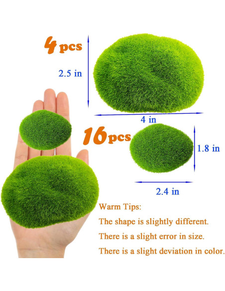 Rocas de Musgo Artificial AncBace 20 Piezas Decoración Verde