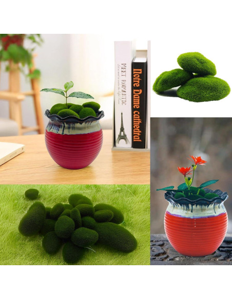 Rocas de Musgo Artificial AncBace 20 Piezas Decoración Verde