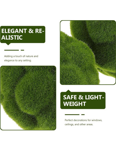 Bolas de Musgo Verde Cabilock 10pcs 9.9cm y 11.9cm Decorativas
