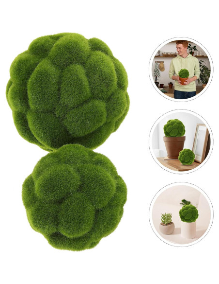 Bolas de Musgo Verde Cabilock 10pcs 9.9cm y 11.9cm Decorativas