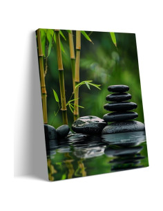 Arte de Pared Zen Loto Blanco Enmarcado 30.48x40.64cm