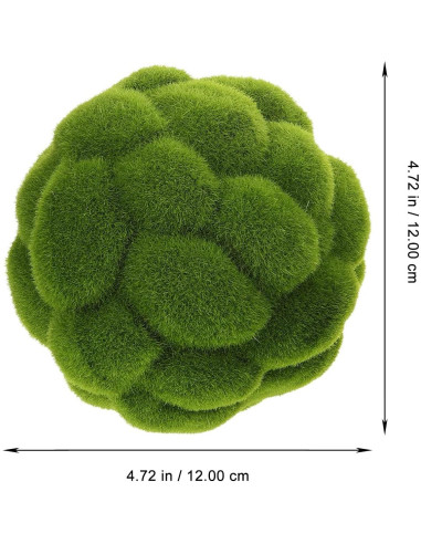 Bolas de Musgo Artificial Lurrose 2 Pcs 12CM Verde Decoración