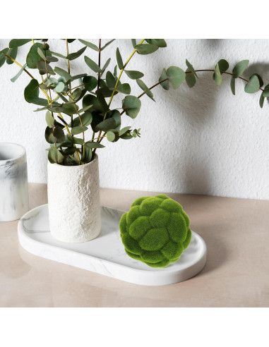 Bolas de Musgo Artificial Lurrose 2 Pcs 12CM Verde Decoración