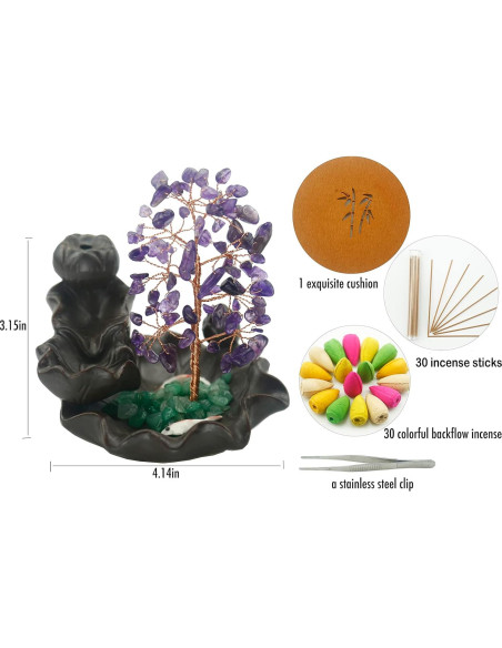 Quemador de Incienso en Cascada Dreamgirnh con 30 Conos y Varillas