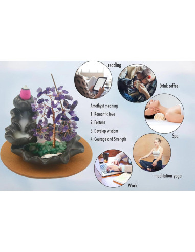 Quemador de Incienso en Cascada Dreamgirnh con 30 Conos y Varillas