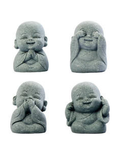 Juego de Estatuas de Buda Riendo 4 Piezas YANCONGLIDEYAN