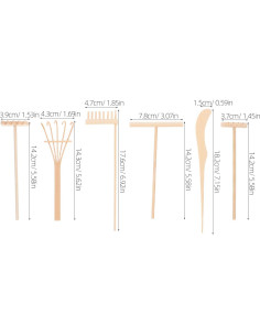 Juego de Mini Rastrillos de Jardín Zen BESPORTBLE - Accesorios Decorativos 2