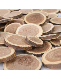Rodajas de Madera Natural BYHER 60 Piezas 3-6.35 cm 2