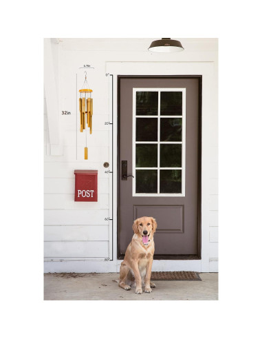 Campanas de Viento de Bambú AUHD 81 cm para Exterior - Tono Profundo