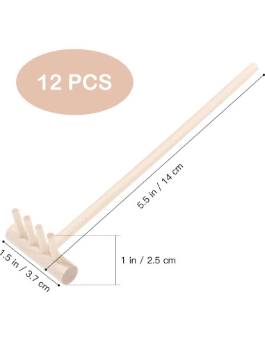 Mini Rastrillos de Jardín Zen Cabilock 12 Piezas 14 cm