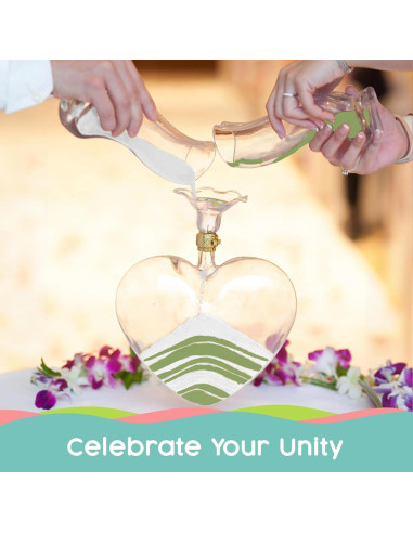 Arena de Color Verde Salvia y Blanco Sandsational Sparkle 0.45 kg