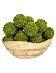 19 Bolas de Musgo Artificial Cigoby para Decoración Verde