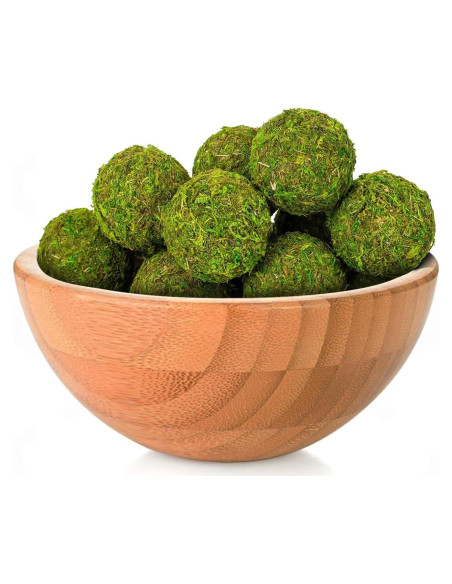 6 Bolas de Musgo Falsas Tezuyok para Decoración de Cuencos