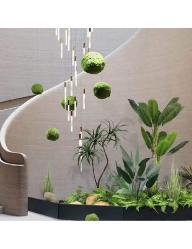 6 Bolas de Musgo Falsas Tezuyok para Decoración de Cuencos