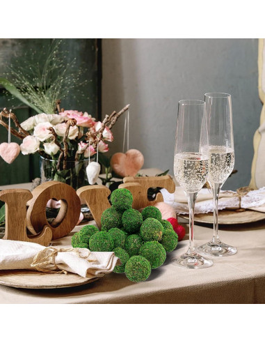 6 Bolas de Musgo Falsas Tezuyok para Decoración de Cuencos