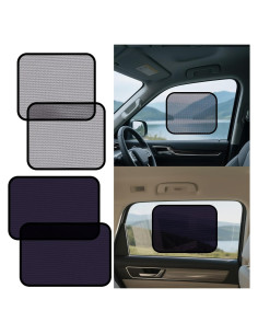 Sombrillas para Ventanas de Auto XCBYT - Paquete de 4, UV y Privacidad