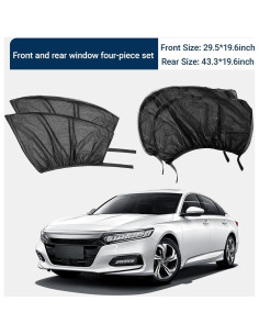 Cubierta de Sombra para Ventana de Auto YYTQP 4 PCS Negra 2