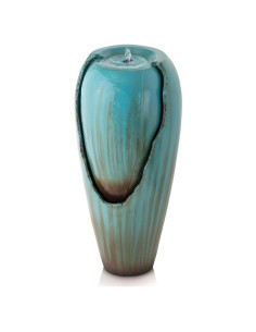 Fuente de Agua de Jarra Antigua Alpine 84 cm Turquesa LED