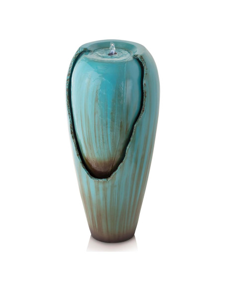 Fuente de Agua de Jarra Antigua Alpine 84 cm Turquesa LED