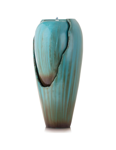 Fuente de Agua de Jarra Antigua Alpine 84 cm Turquesa LED