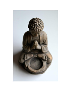 Soporte para Vela de Té Buda de Piedra Biedermann 15x20cm 2