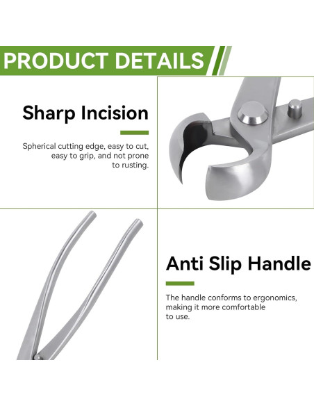 Cortador de Bonsái HERCHR 180mm Acero Inoxidable Ergonomico