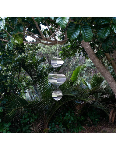 Girador de Viento Metálico 3D Belleza y el Viento - Helix Plateada