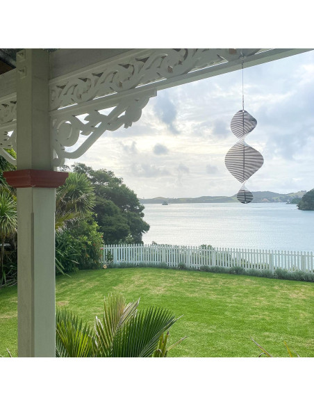 Girador de Viento Metálico 3D Belleza y el Viento - Helix Plateada