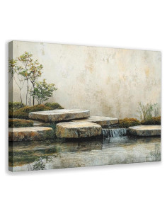 Arte de Pared Zen Japonés en Lienzo 50x75cm - Decoración Minimalista