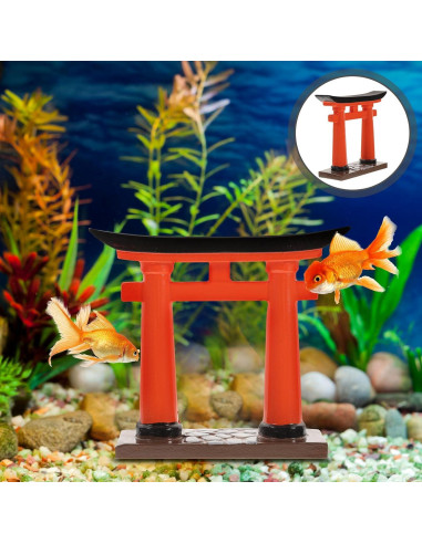 Miniatura Puerta Torii Japonesa IMIKEYA para Acuario 7.92 cm