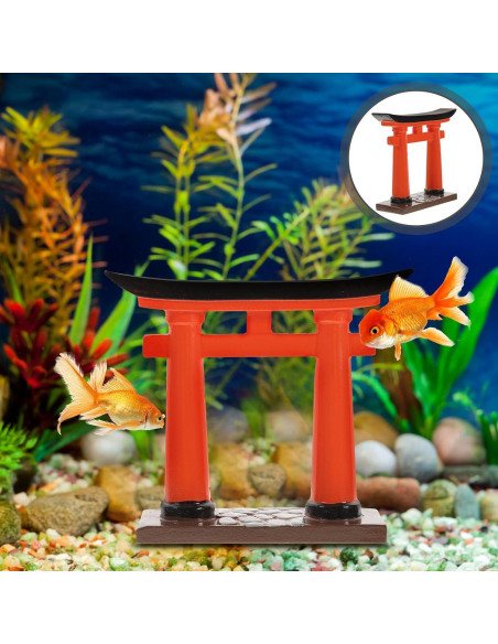 Miniatura Puerta Torii Japonesa IMIKEYA para Acuario 7.92 cm