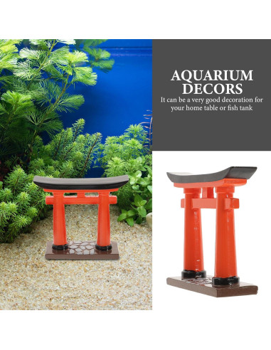 Miniatura Puerta Torii Japonesa IMIKEYA para Acuario 7.92 cm