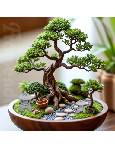 Estatuas de Linterna Miniatura Pagoda Framendino 4 Piezas