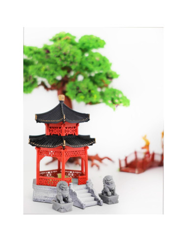 Pabellón Chino Tradicional KARESANSUI - Decoración Zen 6.35cm