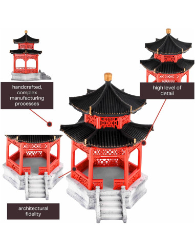 Pabellón Chino Tradicional KARESANSUI - Decoración Zen 6.35cm