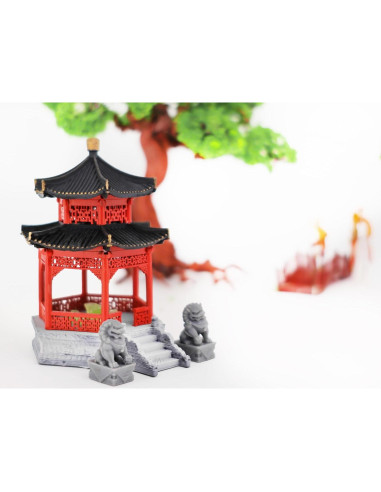 Pabellón Chino Tradicional KARESANSUI - Decoración Zen 6.35cm