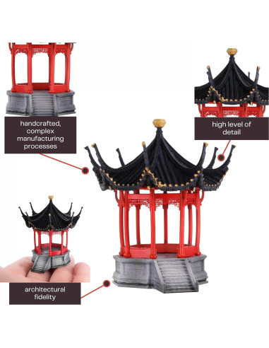 KARESANSUI Mini Pabellón Chino Tradicional - Decoración Zen