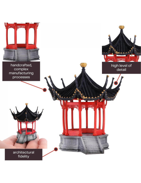 KARESANSUI Mini Pabellón Chino Tradicional - Decoración Zen