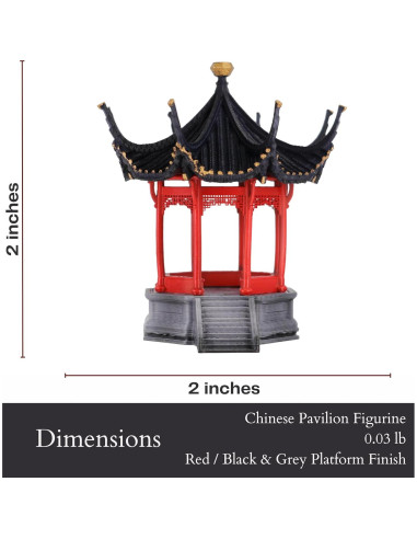 KARESANSUI Mini Pabellón Chino Tradicional - Decoración Zen