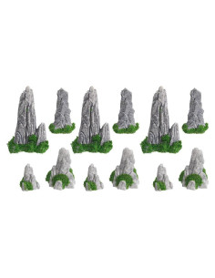 Estatuas de Rocalla Miniatura DOITOOL 12PCS Jardín Zen