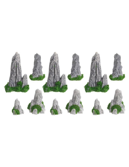 Estatuas de Rocalla Miniatura DOITOOL 12PCS Jardín Zen