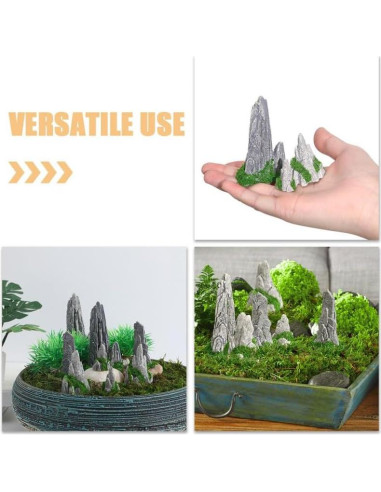Estatuas de Rocalla Miniatura DOITOOL 12PCS Jardín Zen